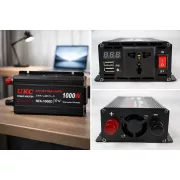 Преобразователь напряжения 12V-220V UKC 1000 Вт с чистой синусоидой / автомобильный инвертор 12 В в 220 В с цифровым дисплеем и USB выходом