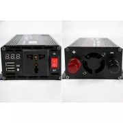 Преобразователь напряжения 12V-220V UKC 1000 Вт с чистой синусоидой / автомобильный инвертор 12 В в 220 В с цифровым дисплеем и USB выходом