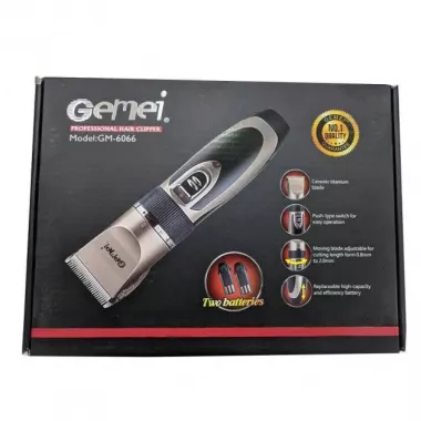 Профессиональная аккумуляторная машинка для стрижки GEMEI GM-6066