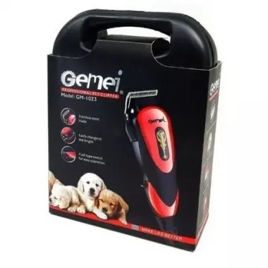 Машинка для стрижки животных Gemei GM 1023 + 4 насадки