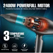 Профессиональный мощный фен для волос VGR V-455 с холодным и горячим воздухом 2400 Вт