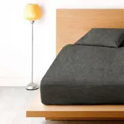 темно-сіре Простирадло махрове на резинці з наволочками Anisa (220х240+30 см)