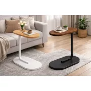 Прикроватный столик Stenson с деревянной столешницей и металлическим основанием 28×45×60 см