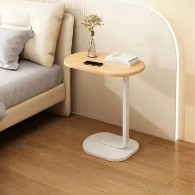 Прикроватный столик Stenson с деревянной столешницей и металлическим основанием 28×45×60 см светло-коричневый