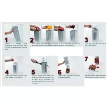 Приспособление для быстрого нанизывания шашлыка brochette express | шпажки для шашлыка