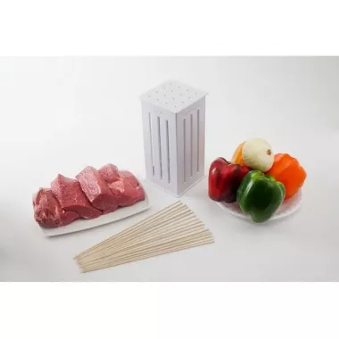 Приспособление для быстрого нанизывания шашлыка brochette express | шпажки для шашлыка