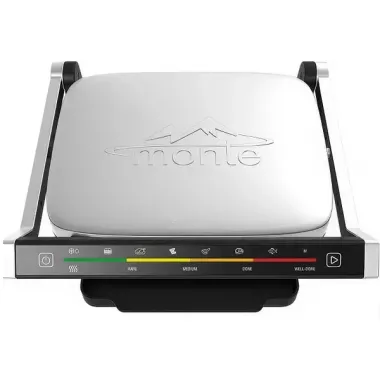 Притискний гриль з антипригарним покриттям MONTE MT-3307 2000W Електричний контактний гриль 4 рівня прожарювання