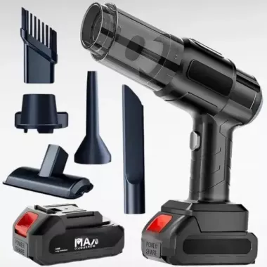 Пылесос автомобильный мощный беспроводной аккумуляторный,4 насадки, 1 АКБ