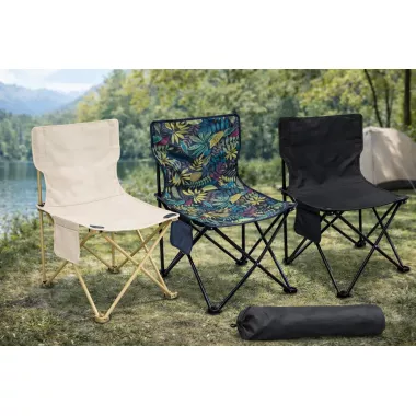 Розкладний стілець туристичний для кемпінгу 42х41х72 см з кишенею