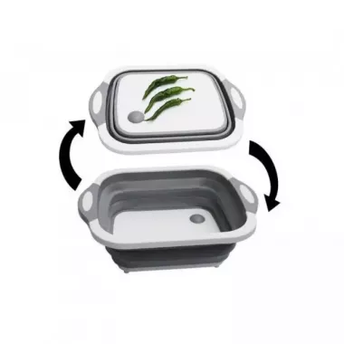 Разделочная доска 2 в 1 Chopper Доска-миска , доска контейнер, силиконовая доска