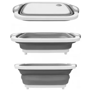 Разделочная доска 2 в 1 Chopper Доска-миска , доска контейнер, силиконовая доска