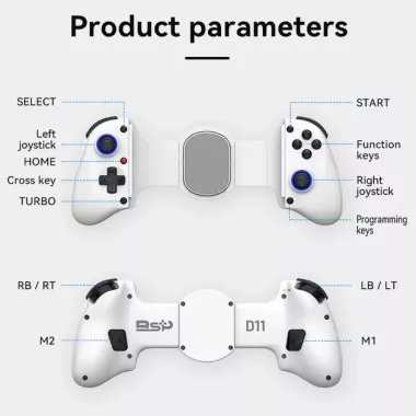 Раздвижной геймпад BSP-D11 для смартфона, планшета, PC, Nintendo Switch Раздвижной геймпад BSP-D11 для смартфона, планшета, PC, Nintendo Switch