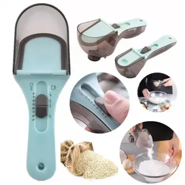 Регулируемые пластиковые мерные ложки 2 штуки Adjustable measuring spoon Регулируемые пластиковые мерные ложки 2 штуки Adjustable measuring spoon
