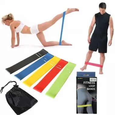 Резинки для фитнеса Loop Bands 5 штук с чехлом в комплекте