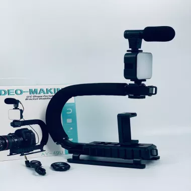 Ручка стабилизатор AY-49U для видеокамер фотоаппаратов Uобразный кронштейн для телефона с микрофоном вспышкой Ручка стабилизатор AY-49U для видеокамер фотоаппаратов Uобразный кронштейн для телефона с микрофоном вспышкой