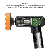 Ручная полировочная машинка Lesko LY-02 для авто аккумуляторная для полировки чистки машины 3 диска USB