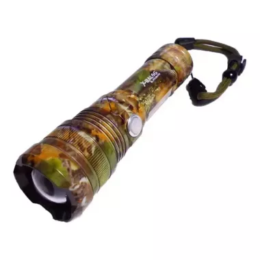 Ручной аккумуляторный фонарик с боковым диодом Power style MX-915M-COB камуфляжный расцветка