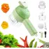 Ручной измельчитель для овощей 4в1 Food Chopper / Электрическая кухонная овощерезка / Мини блендер-слайсер