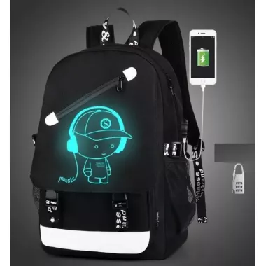 Рюкзак Senkey & Style Music з USB світиться в темряві