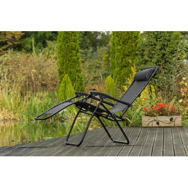 Садове Крісло Шезлонг до 120 кг Складаний Шезлонг для Дачі Zero Gravity XXL