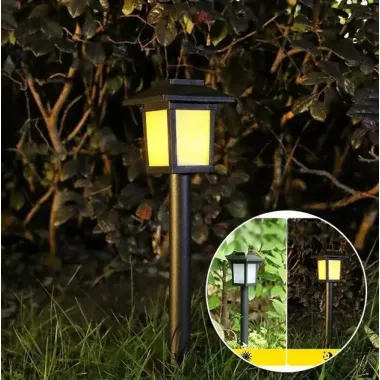 Садовый фонарь на солнечной батарее Квадрат LED 26 см 6 WW Белый теплый