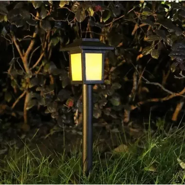 Садовый фонарь на солнечной батарее Квадрат LED 26 см 6 WW Белый теплый