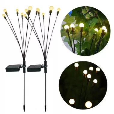 Садовый фонарь в упаковке 2 шт на солнечной батарее Светлячки 70 см Уличный фонарик