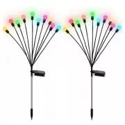 Садовый светодиодный светильник на солнечной батарее - Светлячок (2шт набор) RGB