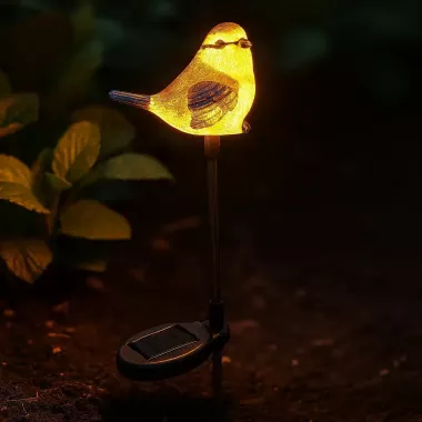 Садовый светильник на солнечной батарее 1шт, Птица / Декоративный фонарь / Уличный светильник на аккумуляторе