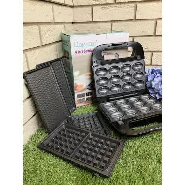 Вафельница-сендвичница 4в1 Domotec SI-234B 1200w