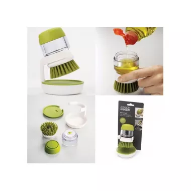 Щетка для мытья посуды с дозатором для моющего средства Soap Brush