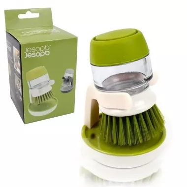 Щетка для мытья посуды с дозатором для моющего средства Soap Brush