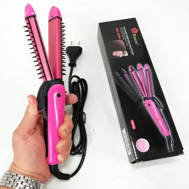 Щипцы для выравнивания, гофре, локоны, расческа с покрытием DOMOTEC MS-4906 3в1