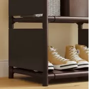 Шкаф-стеллаж для обуви с полками 170 см / Текстильный шкаф / Стеллаж для одежды