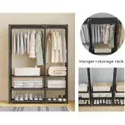 Шкаф-стеллаж для обуви с полками 170 см / Текстильный шкаф / Стеллаж для одежды