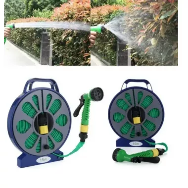 Шланг 15-метровый поливочный с катушкой и распылителем BB-4302 | Поливочный набор