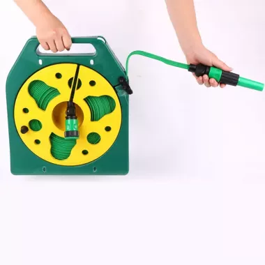 Шланг 20м садовый пвх на катушке в комплекте с пистолетом-распылителем на 4 режима