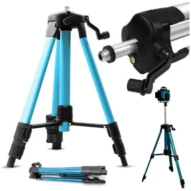 Штатив для лазерного уровня 44-120см, резьба 5/8 / Тренога для уровня / Штатив для лазерного нивелира