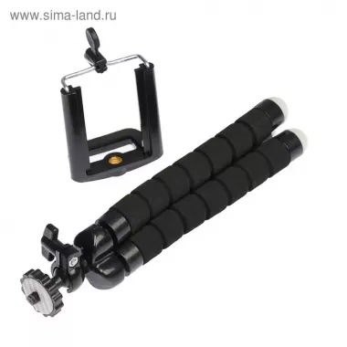 Штатив-тренога NULIER настольный, для телефона, гибкие ножки, высота 17 см, чёрный