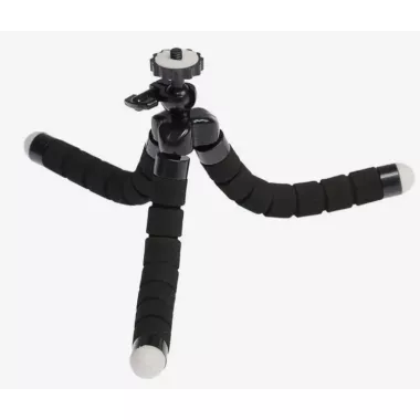Штатив-тренога NULIER настольный, для телефона, гибкие ножки, высота 17 см, чёрный