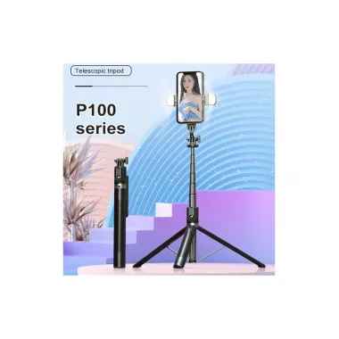 Штатив-трипод для телефона 1.77м с Bluetooth пультом  P100 / Селфи палка-штатив