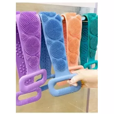 Силиконовая очищающая мочалка щетка - Silicone bath towel массажная для душа и ванны