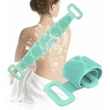Силиконовая очищающая мочалка щетка - Silicone bath towel массажная для душа и ванны