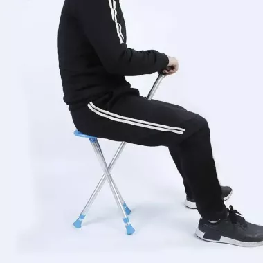 Складная трость-стул, палка-сиденье на 3-х ножках для ходьбы пожилых людей