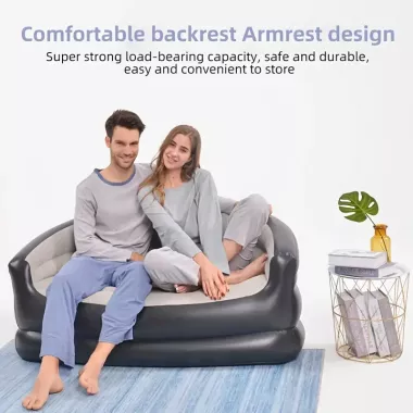 Складной диван для отдыха, Портативная кровать с подлокотниками ПВХ материал XL-1134