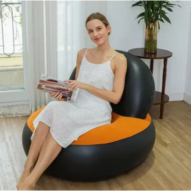Складной надувной диван / Бескаркасный пуфик/ Портативное складное кресло для дома, дачи, туризма и отдыха