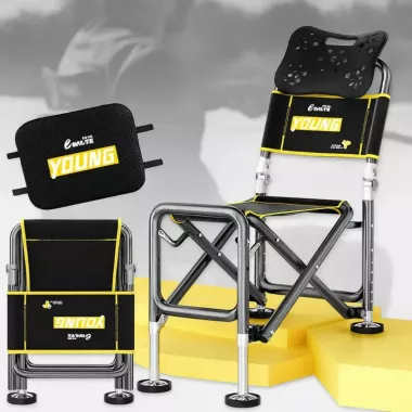 Складной телескопический стул до 150 кг, ven-1252 / Стул для рыбака / Складное кресло
