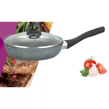 Сковорода Benson BN-494 24см, h-6,3см, глубокая мраморная антипригарная покрытие Сковорода Benson BN-494 24см, h-6,3см, глубокая мраморная антипригарная покрытие