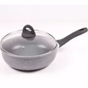 Сковорода Benson BN-494 24см, h-6,3см, глибока мармурова антипригарна покриття