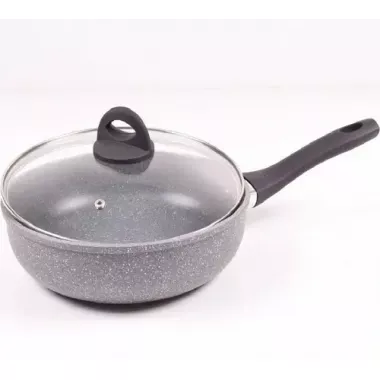 Сковорода Benson BN-494 24см, h-6,3см, глубокая мраморная антипригарная покрытие Сковорода Benson BN-494 24см, h-6,3см, глубокая мраморная антипригарная покрытие